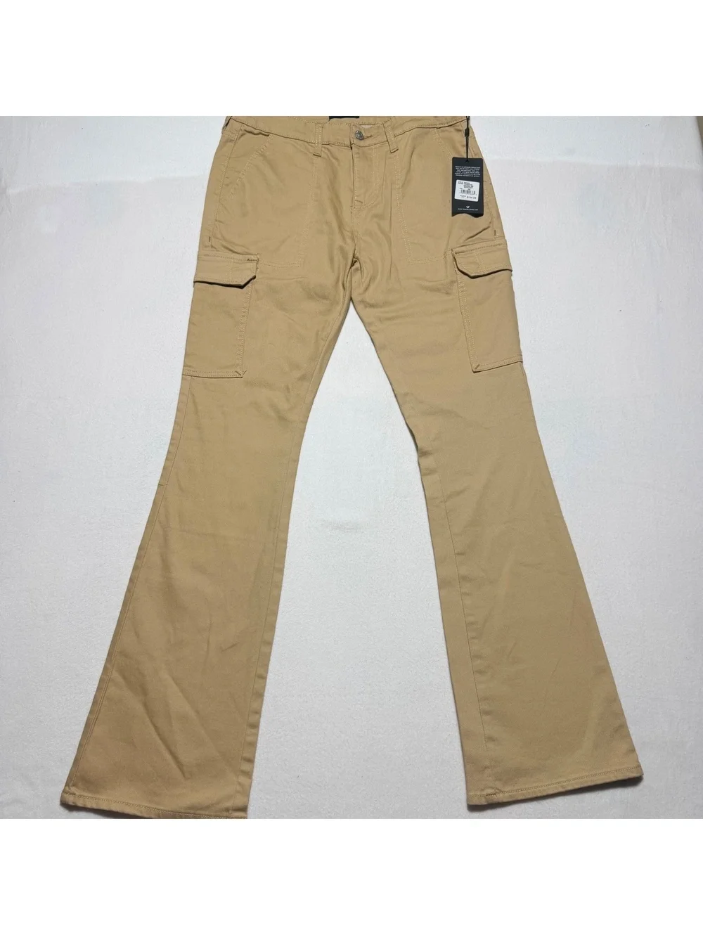 True Religion Women’s Cargo Bootcut Pants Size 29 Travertine Tan NWT
